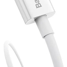 Заредете изображение във визуализатора на галерията – BASEUS кабел USB A към Typ C PD 5A 100W P10320102214-00 0,25 м бял
