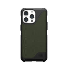 Заредете изображение във визуализатора на галерията – (UAG) Urban Armor Gear Metropolis LT калъф съвместим с MagSafe за IPHONE 15 PRO MAX кевлар маслинен

