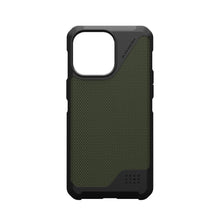Заредете изображение във визуализатора на галерията – (UAG) Urban Armor Gear Metropolis LT калъф съвместим с MagSafe за IPHONE 15 PRO MAX кевлар маслинен

