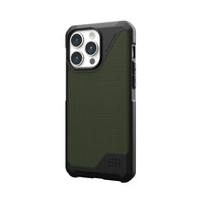 Заредете изображение във визуализатора на галерията – (UAG) Urban Armor Gear Metropolis LT калъф съвместим с MagSafe за IPHONE 15 PRO MAX кевлар маслинен
