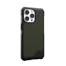 Заредете изображение във визуализатора на галерията – (UAG) Urban Armor Gear Metropolis LT калъф съвместим с MagSafe за IPHONE 15 PRO MAX кевлар маслинен
