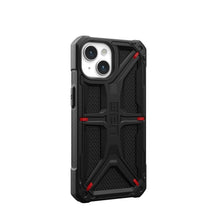 Заредете изображение във визуализатора на галерията – Гръб UAG Urban Armor Gear MONARCH за IPHONE 15 kevlar черен
