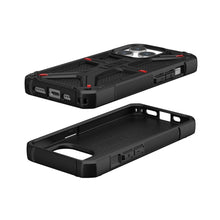 Заредете изображение във визуализатора на галерията – Гръб UAG Urban Armor Gear MONARCH за IPHONE 15 Pro kevlar черен
