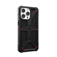 Заредете изображение във визуализатора на галерията – Гръб UAG Urban Armor Gear MONARCH за IPHONE 15 Pro Max kevlar черен
