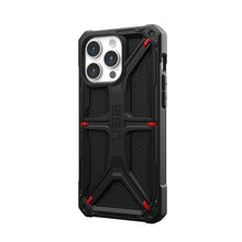 Заредете изображение във визуализатора на галерията – Гръб UAG Urban Armor Gear MONARCH за IPHONE 15 Pro Max kevlar черен
