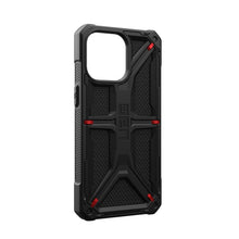 Заредете изображение във визуализатора на галерията – Гръб UAG Urban Armor Gear MONARCH за IPHONE 15 Pro Max kevlar черен
