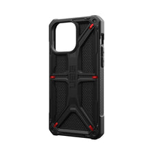 Заредете изображение във визуализатора на галерията – Гръб UAG Urban Armor Gear MONARCH за IPHONE 15 Pro Max kevlar черен
