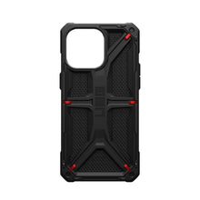 Заредете изображение във визуализатора на галерията – Гръб UAG Urban Armor Gear MONARCH за IPHONE 15 Pro Max kevlar черен
