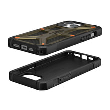 Заредете изображение във визуализатора на галерията – Гръб UAG Urban Armor Gear MONARCH за IPHONE 15 Pro Max kevlar element зелен
