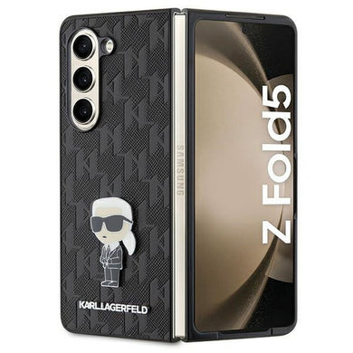 Оригинален гръб KARL LAGERFELD за SAMSUNG Z Fold 5 KLHCZFD5SAPKINPK (Saffiano Mono IK PIN) черен