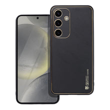 Заредете изображение във визуализатора на галерията – Гръб LEATHER за SAMSUNG S24 черен
