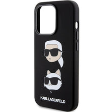 Заредете изображение във визуализатора на галерията – Оригинален гръб KARL LAGERFELD за IPHONE 15 Pro Max KLHCP15XSDHKCNK (Silicone KC) черен
