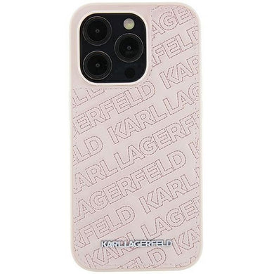 Оригинален гръб KARL LAGERFELD за IPHONE 15 KLHCP15SPQKPMP (Quilted Pattern) розов