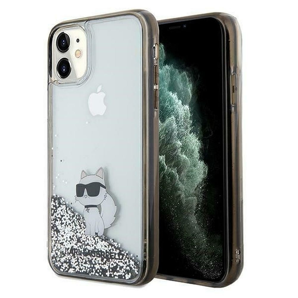 Оригинален гръб KARL LAGERFELD за IPHONE 11 KLHCN61LKCNSK (Liquid Glitter C) прозрачен