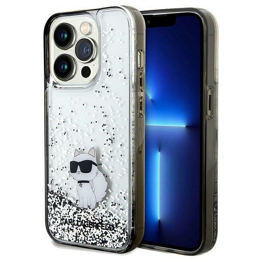 Оригинален гръб KARL LAGERFELD за IPHONE 14 Pro KLHCP14LLKCNSK (Liquid Glitter C) прозрачен