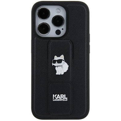 Оригинален гръб KARL LAGERFELD за IPHONE 11 KLHCN61GSACHPK (Gripstand Saffiano choupette PIN) черен