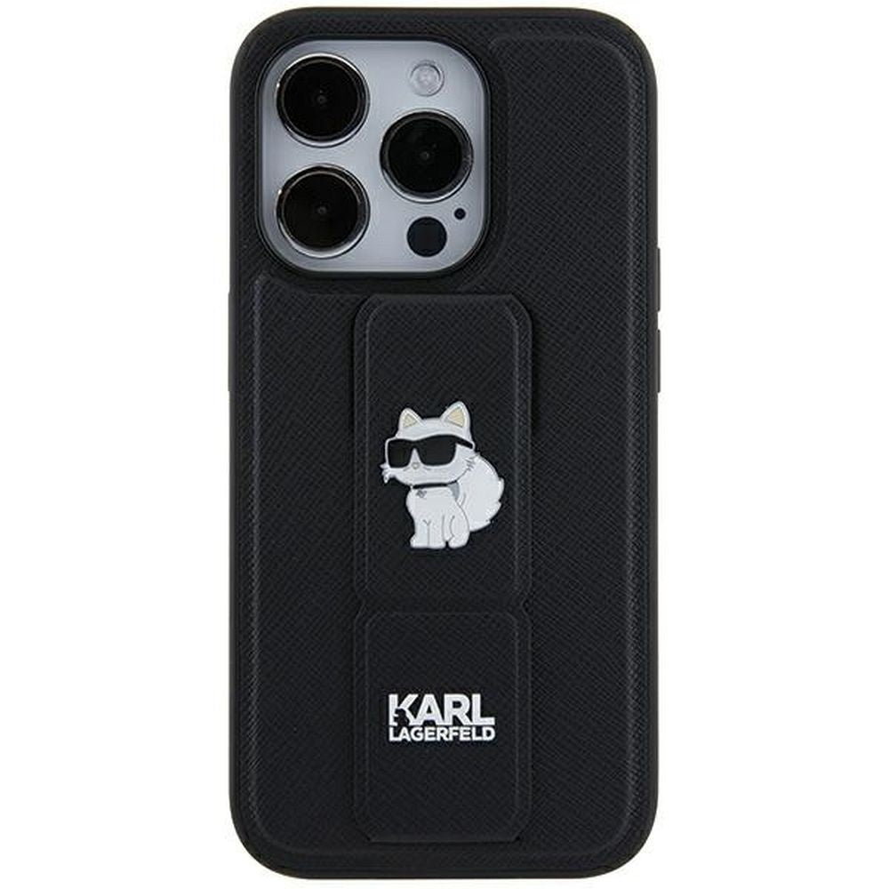 Оригинален гръб KARL LAGERFELD за IPHONE 11 KLHCN61GSACHPK (Gripstand Saffiano choupette PIN) черен