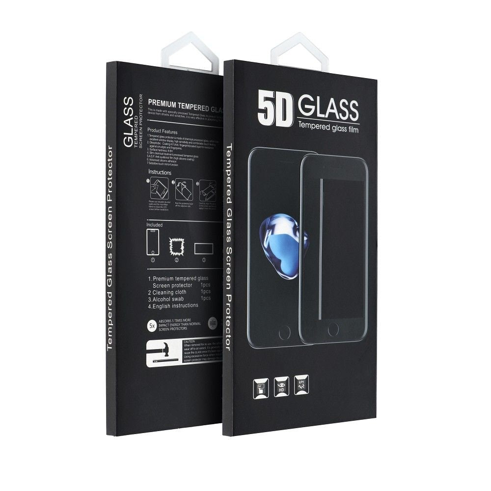 5D Full Glue Стъклен протектор за iPhone 15 Plus / 16 Plus (MATTE) черен