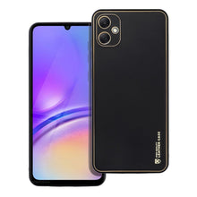 Заредете изображение във визуализатора на галерията – Гръб LEATHER за SAMSUNG A05 черен
