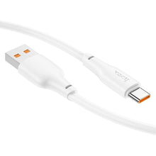 Заредете изображение във визуализатора на галерията – Кабел Hoco USB to Type C Force Power Delivery 100W X93 1m бял
