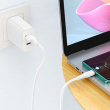 Заредете изображение във визуализатора на галерията – Кабел Hoco USB to Type C Force Power Delivery 100W X93 1m бял

