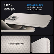 Заредете изображение във визуализатора на галерията – SPIGEN LIQUID AIR калъф за IPHONE 15 Pro Max natural титанов

