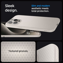 Заредете изображение във визуализатора на галерията – SPIGEN LIQUID AIR калъф за IPHONE 15 Pro natural титанов
