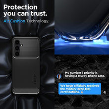 Заредете изображение във визуализатора на галерията – SPIGEN RUGGED ARMOR калъф за SAMSUNG S23 FE matte черен
