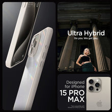 Заредете изображение във визуализатора на галерията – SPIGEN ULTRA HYBRID калъф за IPHONE 15 Pro natural титанов
