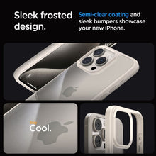 Заредете изображение във визуализатора на галерията – SPIGEN ULTRA HYBRID калъф за IPHONE 15 Pro Max natural titatnium
