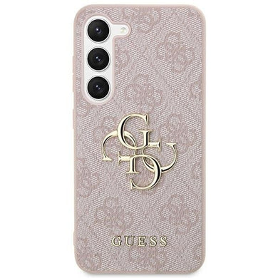 Оригинален гръб GUESS за SAMSUNG S24 Ultra GUHCS24L4GMGPI (Leather 4G Metal Logo) розов