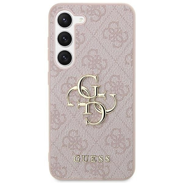 Оригинален гръб GUESS за SAMSUNG S24 Ultra GUHCS24L4GMGPI (Leather 4G Metal Logo) розов