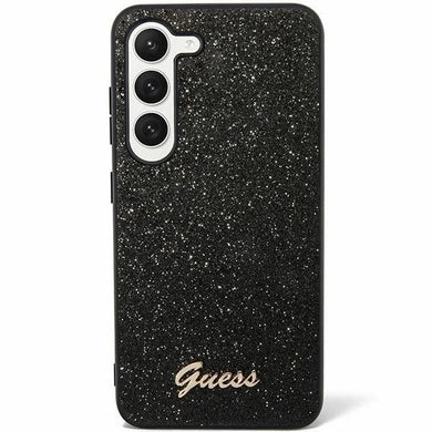 Оригинален гръб GUESS за SAMSUNG S24 GUHCS24SHGGSHK (Glitter Script) черен