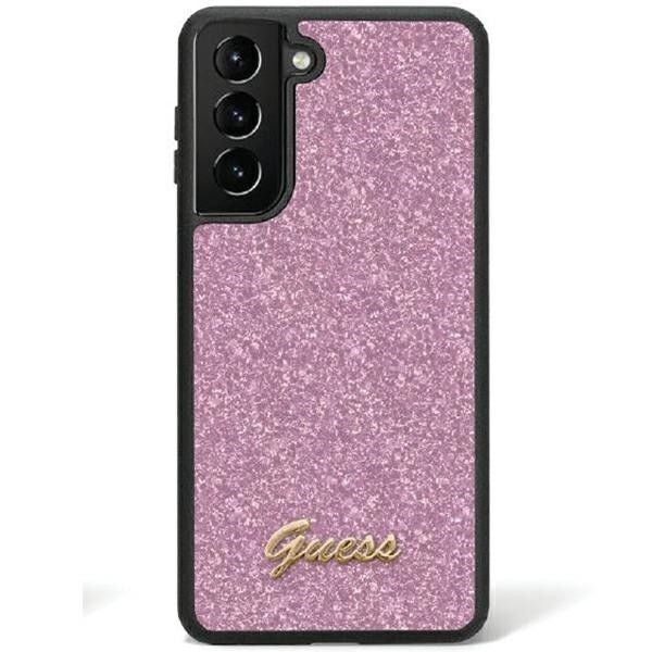 Оригинален гръб GUESS за SAMSUNG S24 Ultra GUHCS24LHGGSHU (Glitter Script) лилав