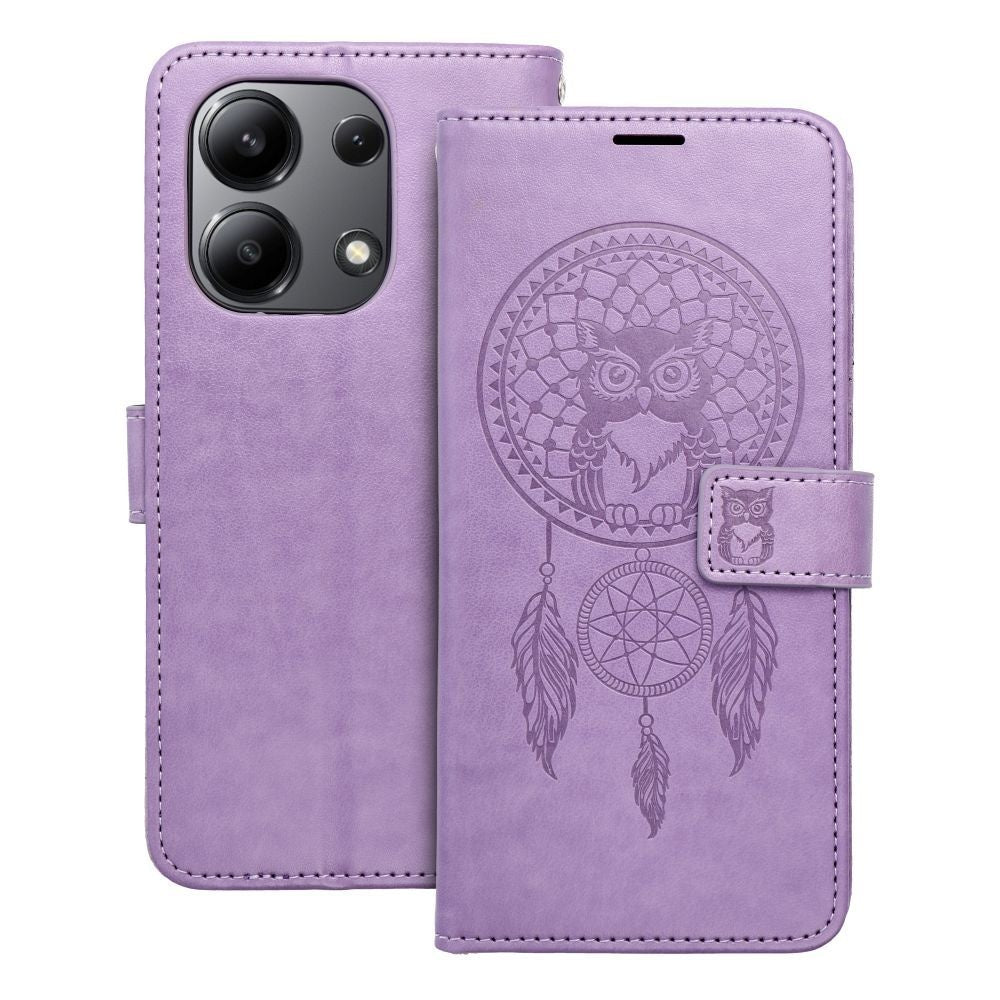 Калъф тип книга MEZZO за XIAOMI Redmi Note 13 4G dreamcatcher лилав