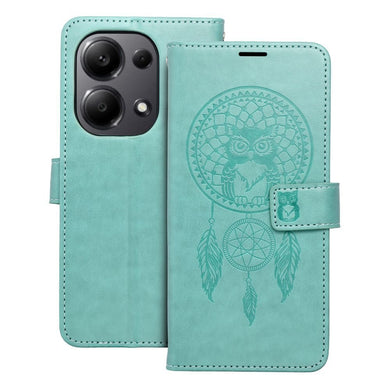 Калъф тип книга MEZZO за XIAOMI Redmi Note 13 Pro 4G / POCO M6 Pro 4G dreamcatcher зелен