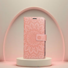 Заредете изображение във визуализатора на галерията – Калъф тип книга MEZZO за XIAOMI Redmi Note 13 Pro 4G / POCO M6 Pro 4G mandala праскова fuzz
