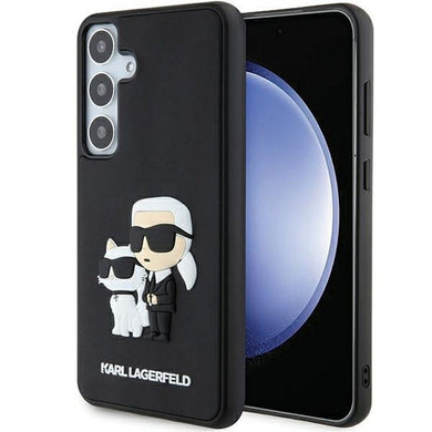 Оригинален гръб KARL LAGERFELD за SAMSUNG S24 KLHCS24S3DRKCNK (3D RUBBER KC NFT) черен