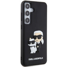 Заредете изображение във визуализатора на галерията – Оригинален гръб KARL LAGERFELD за SAMSUNG S24 Plus KLHCS24M3DRKCNK (3D RUBBER KC NFT) черен
