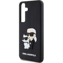 Заредете изображение във визуализатора на галерията – Оригинален гръб KARL LAGERFELD за SAMSUNG S24 Plus KLHCS24M3DRKCNK (3D RUBBER KC NFT) черен
