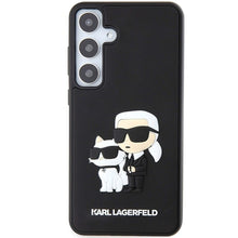 Заредете изображение във визуализатора на галерията – Оригинален гръб KARL LAGERFELD за SAMSUNG S24 Plus KLHCS24M3DRKCNK (3D RUBBER KC NFT) черен
