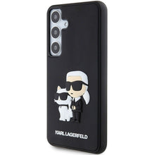 Заредете изображение във визуализатора на галерията – Оригинален гръб KARL LAGERFELD за SAMSUNG S24 Plus KLHCS24M3DRKCNK (3D RUBBER KC NFT) черен
