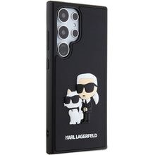 Заредете изображение във визуализатора на галерията – Оригинален гръб KARL LAGERFELD за SAMSUNG S24 Ultra KLHCS24L3DRKCNK (3D RUBBER KC NFT) черен
