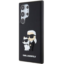 Заредете изображение във визуализатора на галерията – Оригинален гръб KARL LAGERFELD за SAMSUNG S24 Ultra KLHCS24L3DRKCNK (3D RUBBER KC NFT) черен
