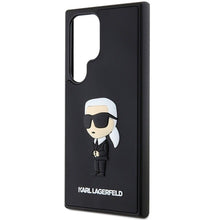 Заредете изображение във визуализатора на галерията – Оригинален гръб KARL LAGERFELD за SAMSUNG S24 Ultra KLHCS24L3DRKINK (3D RUBBER IKONIK NFT) черен
