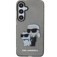 Заредете изображение във визуализатора на галерията – Оригинален гръб KARL LAGERFELD за SAMSUNG S24 KLHCS24SHNKCTGK (IML GLIT NFT K&amp;C) черен
