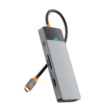 Заредете изображение във визуализатора на галерията – WiWU - HUB A921HV 9in1 USB3.0x2+USB2.0x1+SD/TF(3.0)+PD (100W)+USB-C(3.0)+HDMI(4K30HZ)+VGA 1080P)
