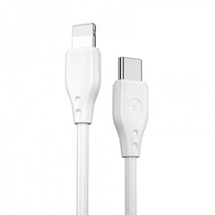 WiWU - Кабел за данни Pioneer Series Wi-C002 USB C към Lightning 30W - бял