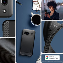Заредете изображение във визуализатора на галерията – SPIGEN RUGGED ARMOR калъф за GOOGLE Pixel 8A matte черен
