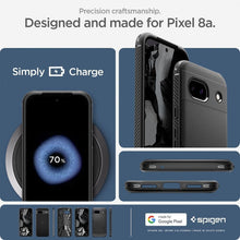 Заредете изображение във визуализатора на галерията – SPIGEN RUGGED ARMOR калъф за GOOGLE Pixel 8A matte черен
